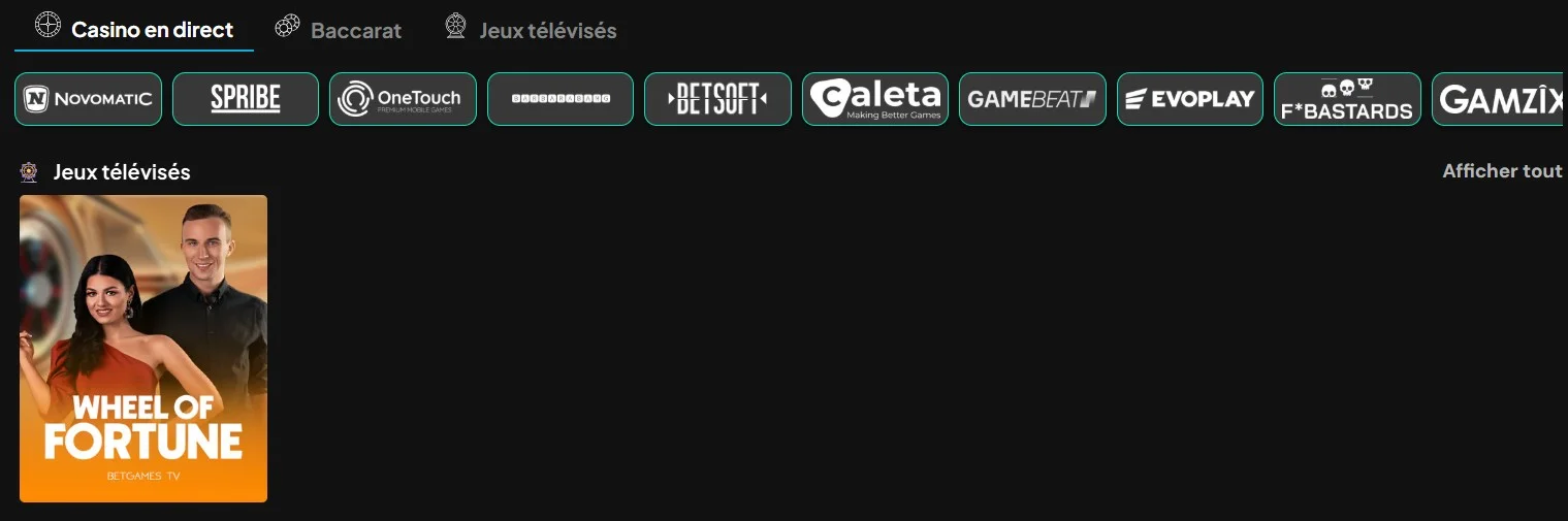 PJSpins Casino Casino en direct